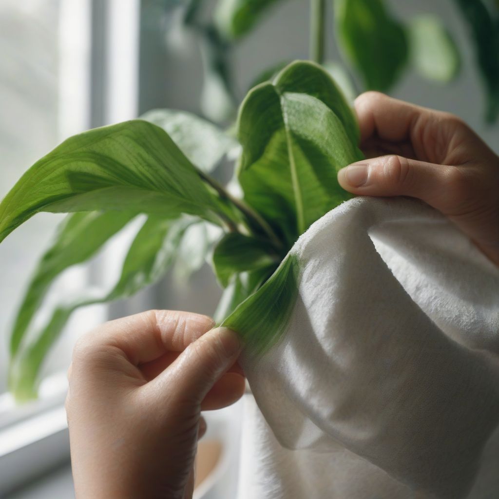 Cleaning Plant Leaves