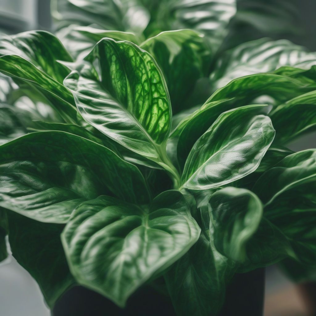 Indoor Plant with Healthy Green Leaves