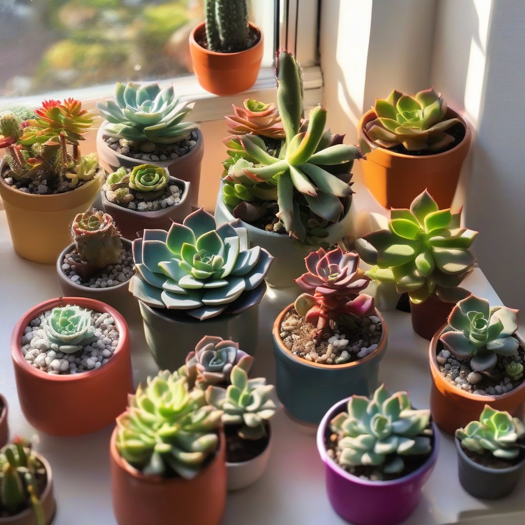 Succulents in a Windowsill