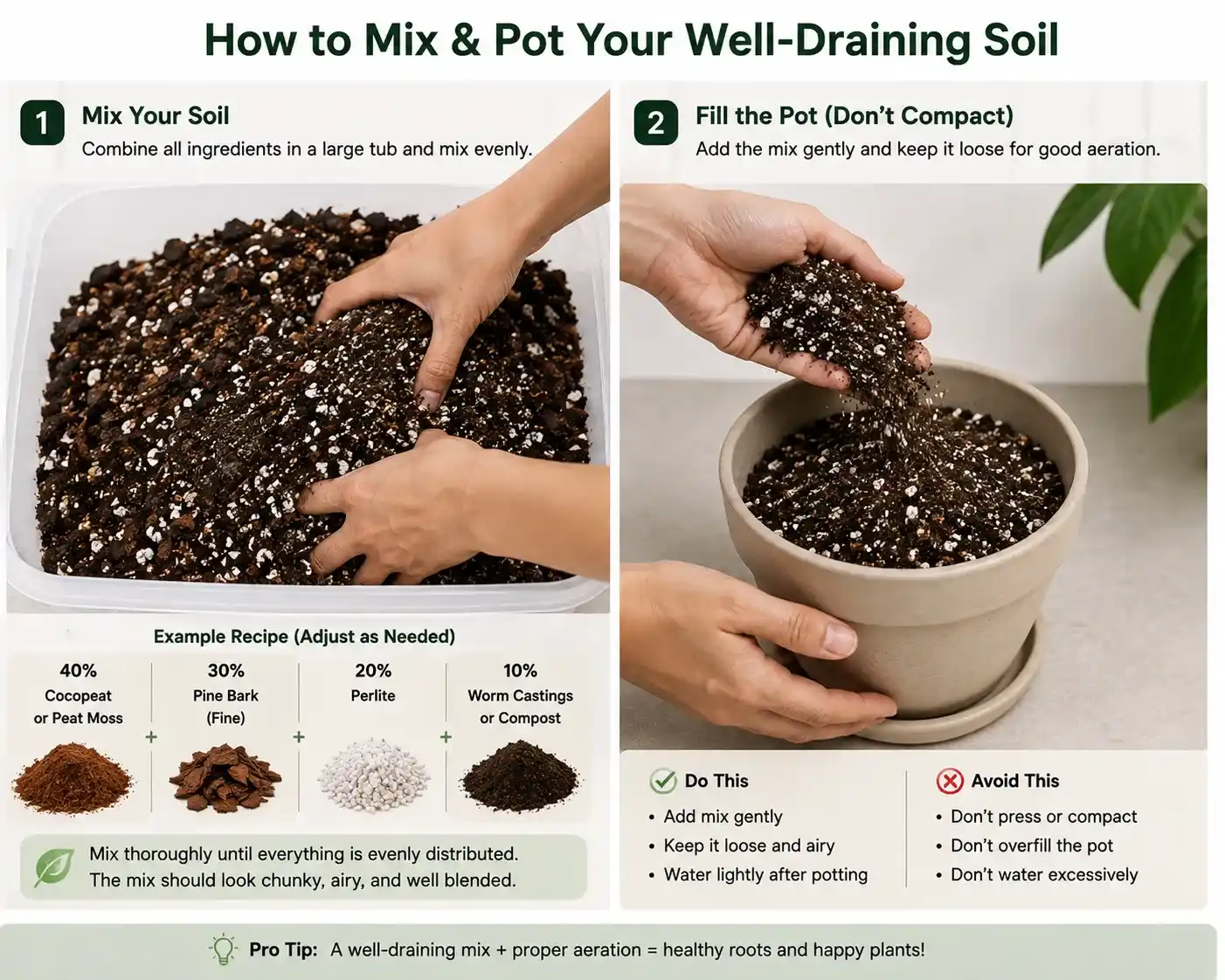 Well-Draining Potting Soil for Indoor Plants