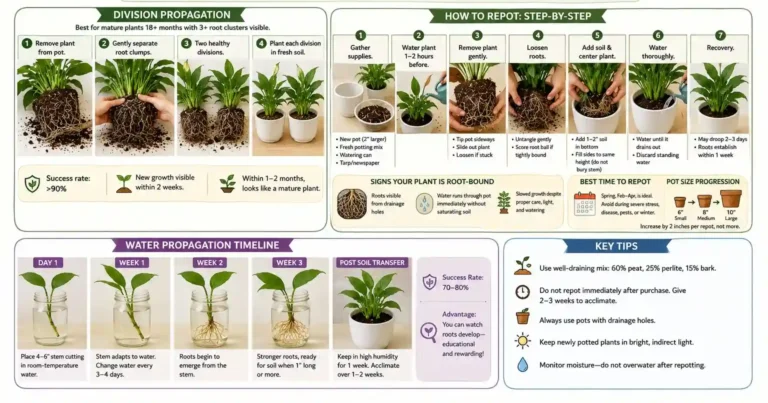 Peace Lily Propagation and Repotting