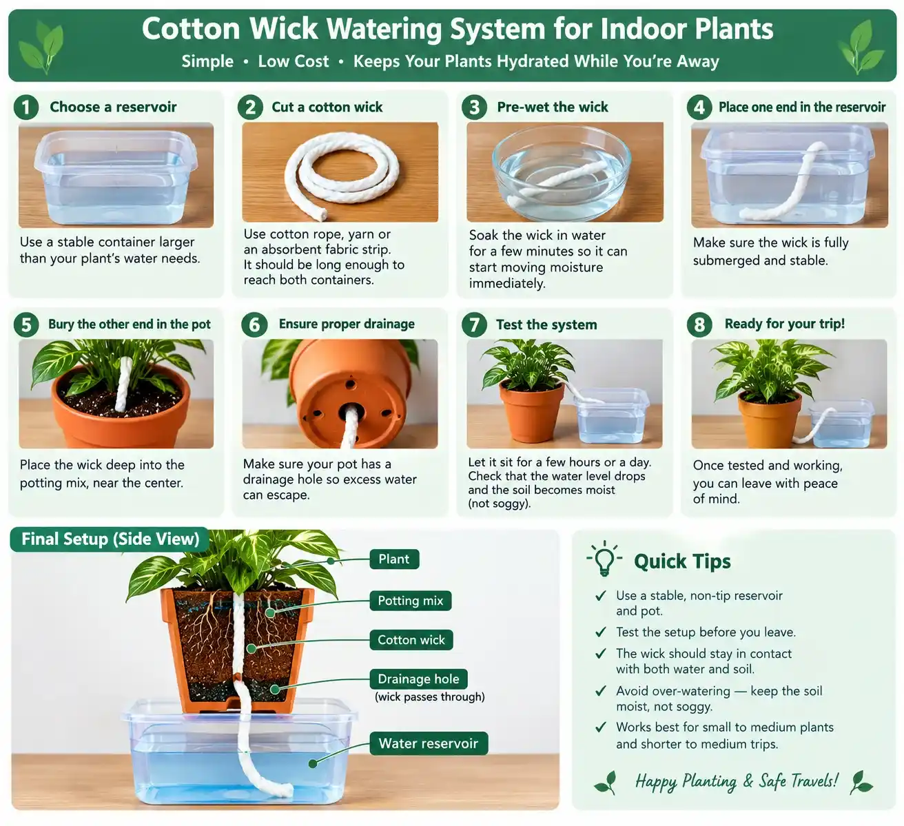 How to Water Indoor Plants While on Vacation